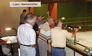 Andrang beim Schie�en der Laienmannschaften